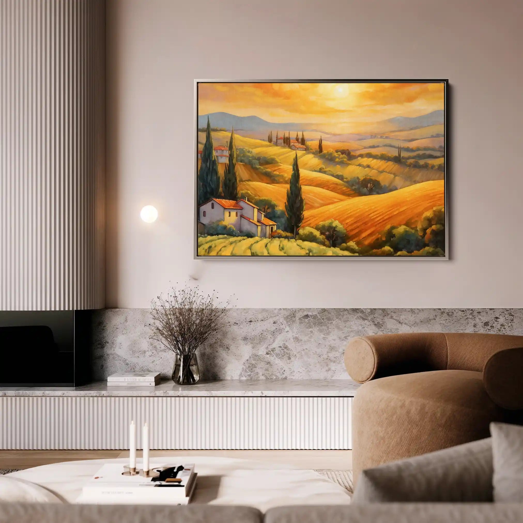 Landscape 056 Canvas Art 60 x 40 cm / Black