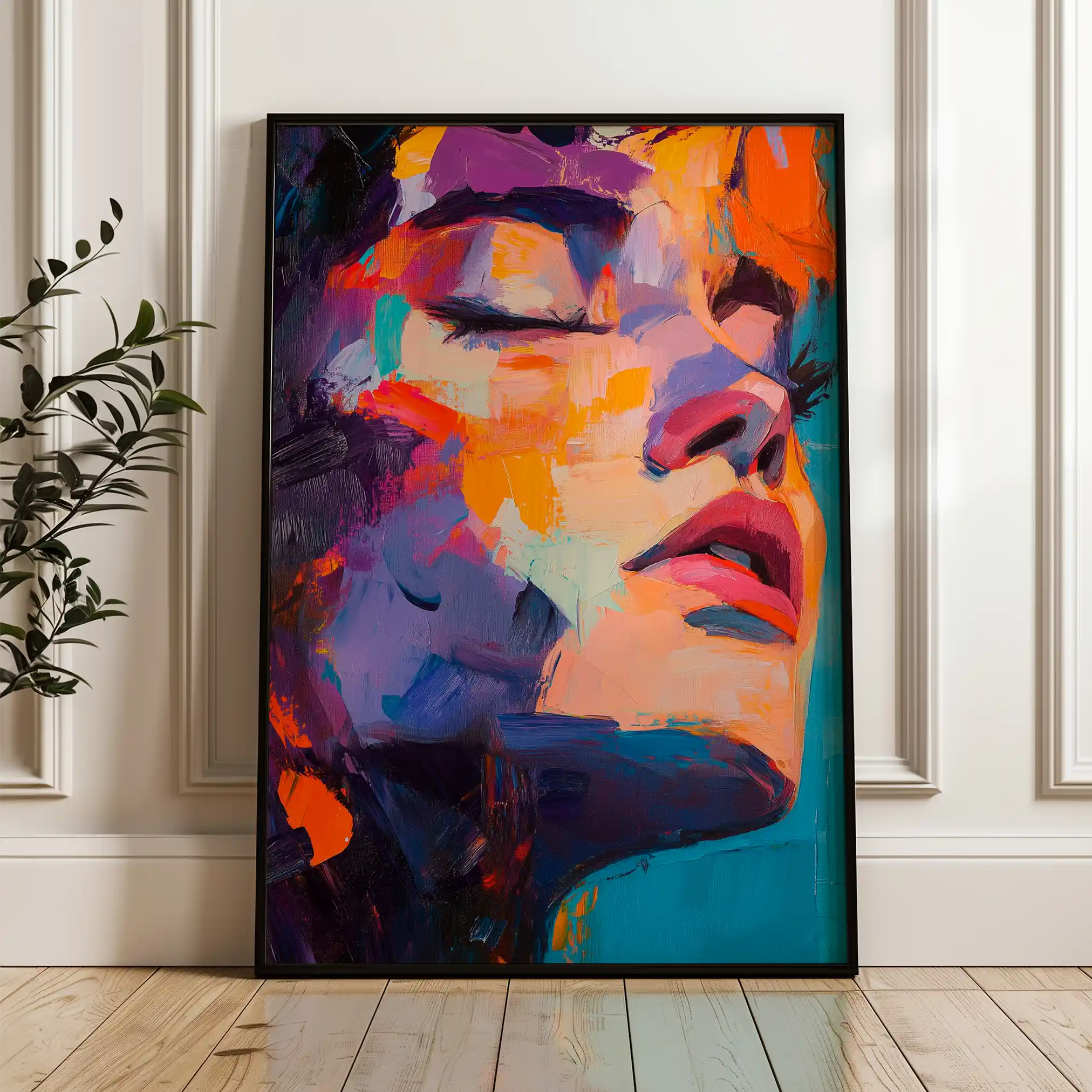 Portrait 056 Canvas Art 60 x 40 cm / Black