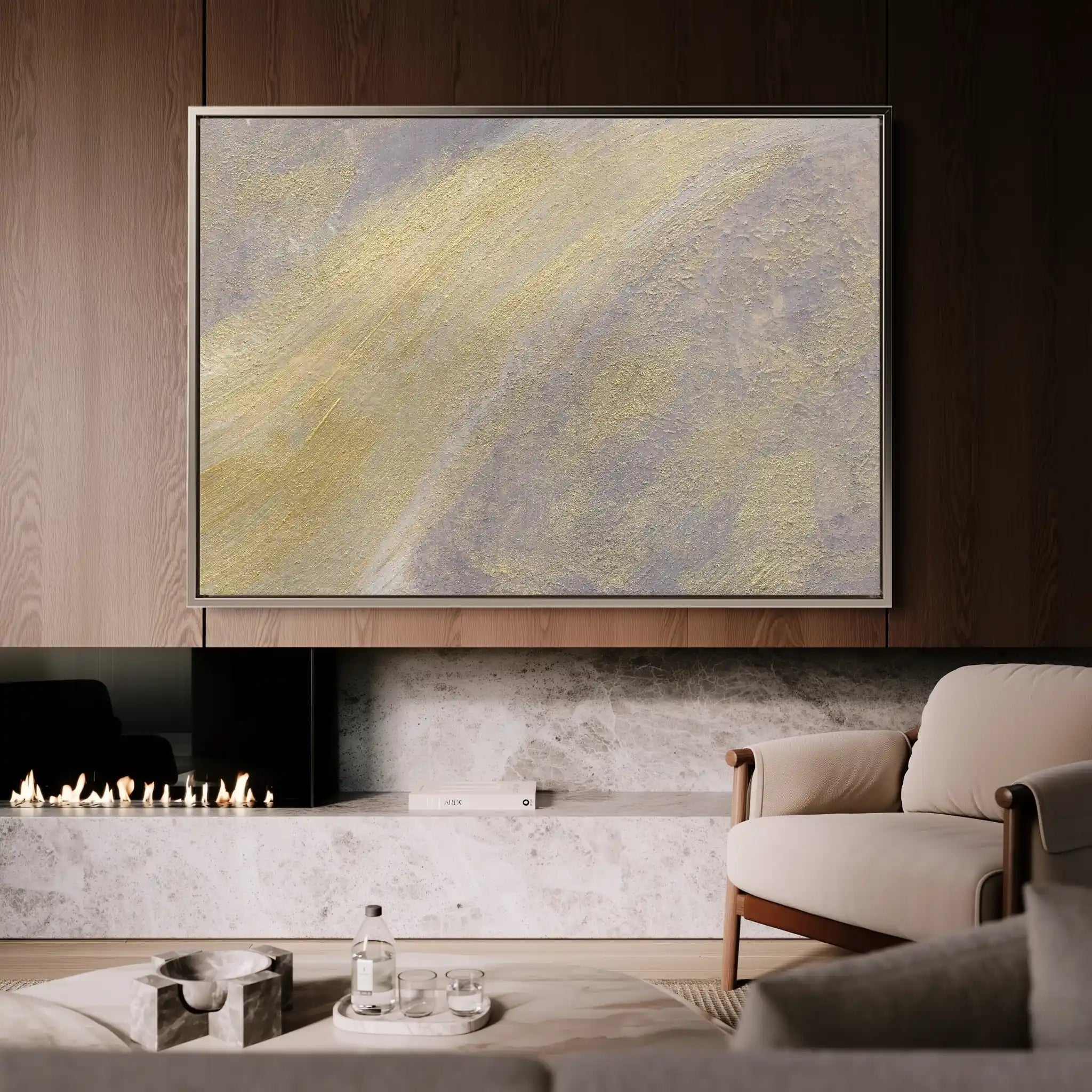 Abstract 057 Canvas Art 60 x 40 cm / Black