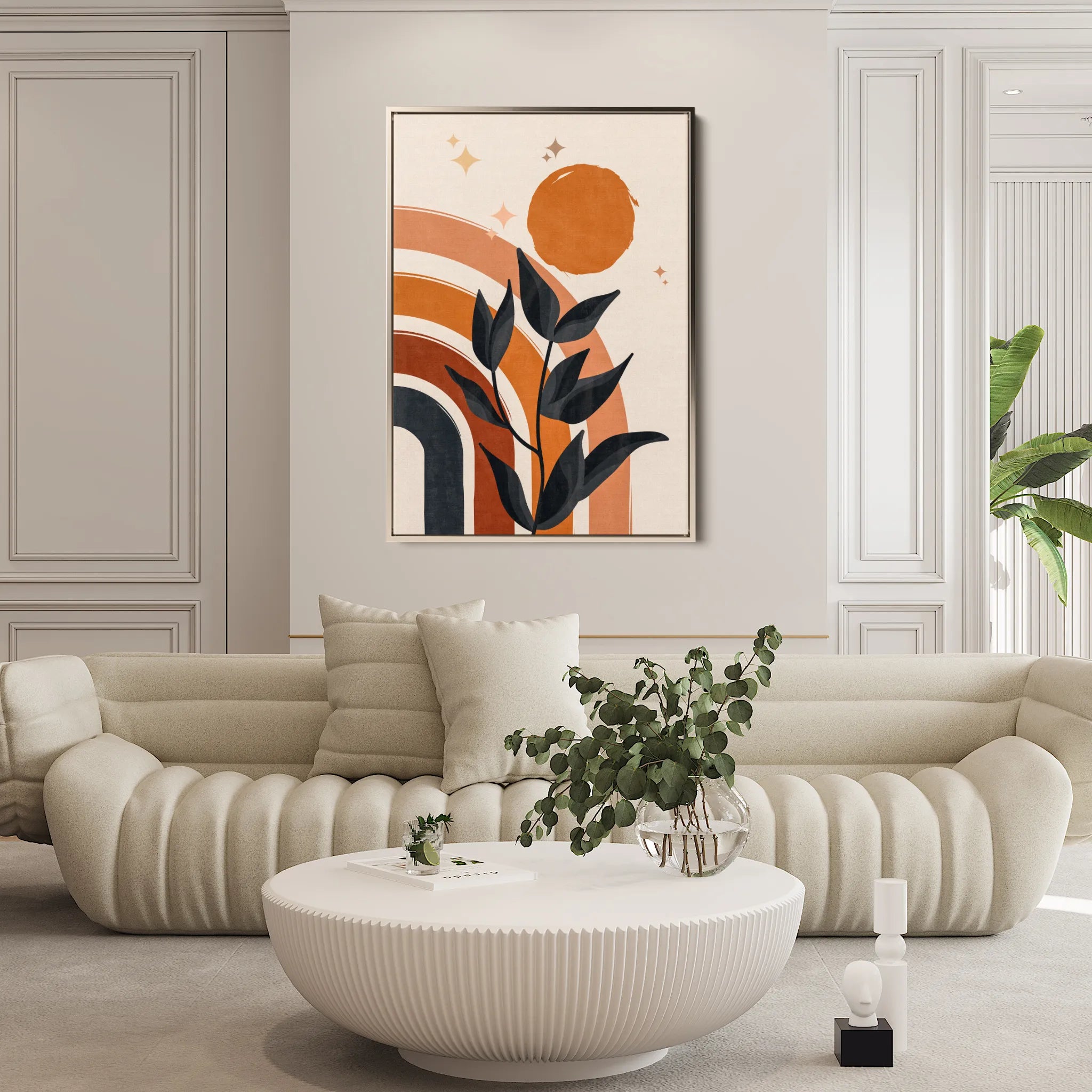 Boho 057 Canvas Art 18" x 24" / 45 x 60 cm / Black