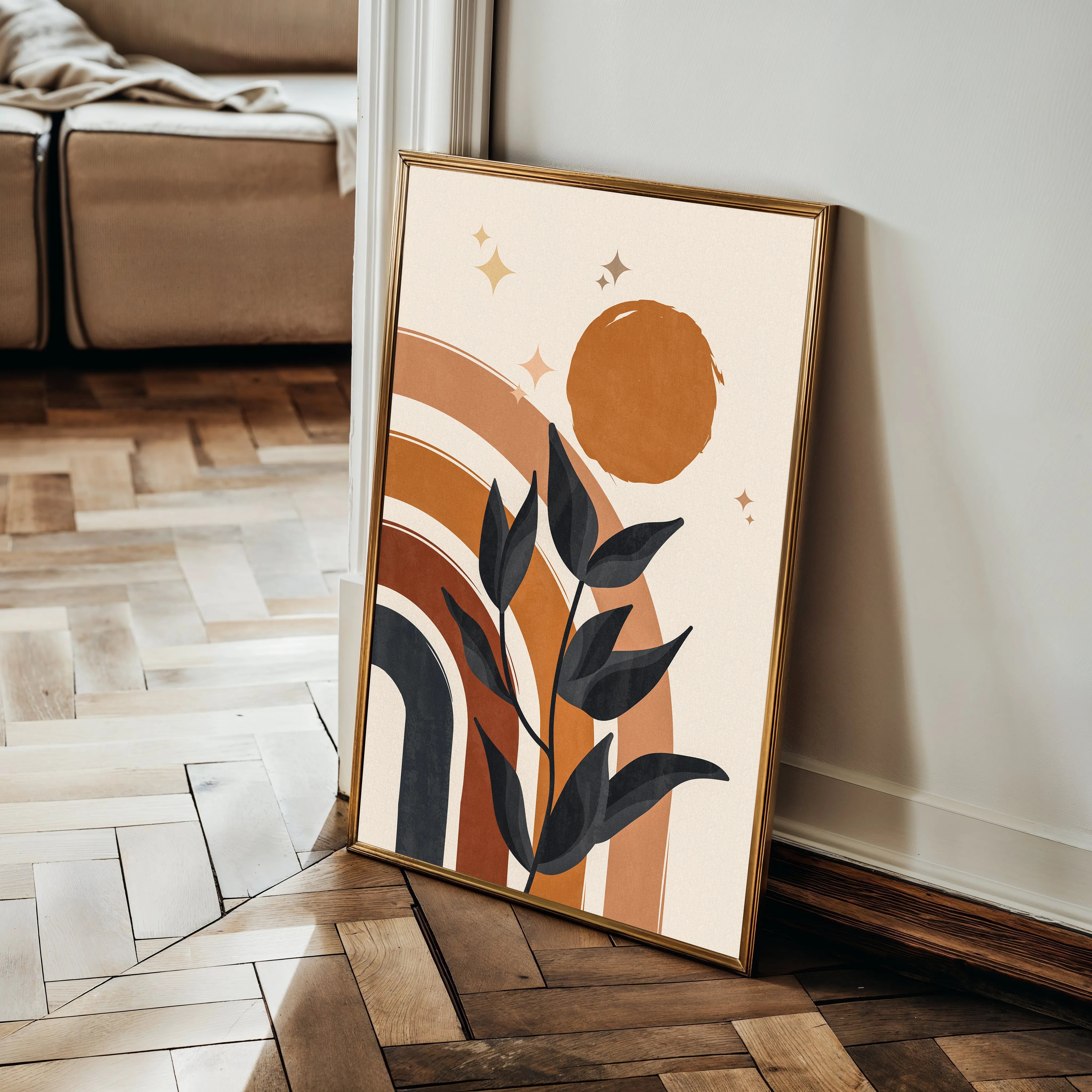Boho 057 Canvas Art 18" x 24" / 45 x 60 cm / Black