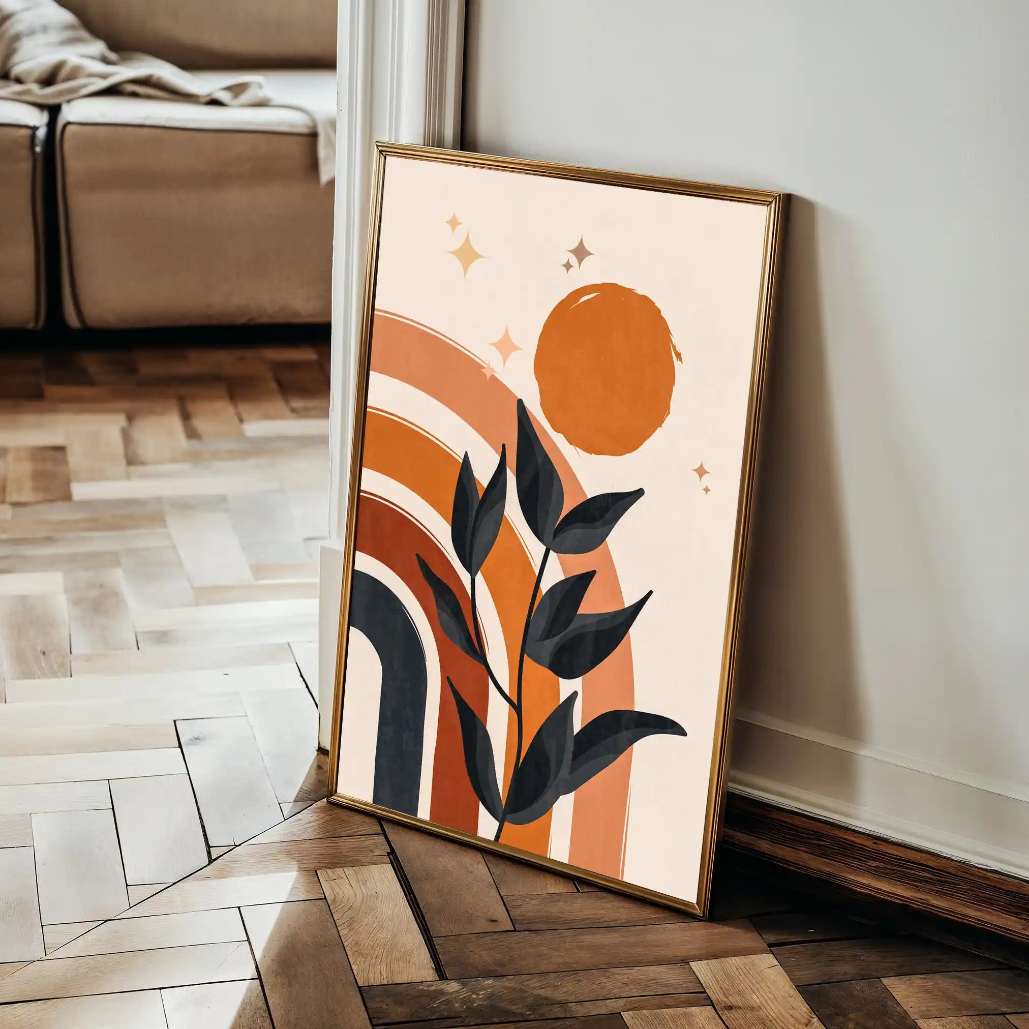 Boho 057 Canvas Art 60 x 40 cm / Black