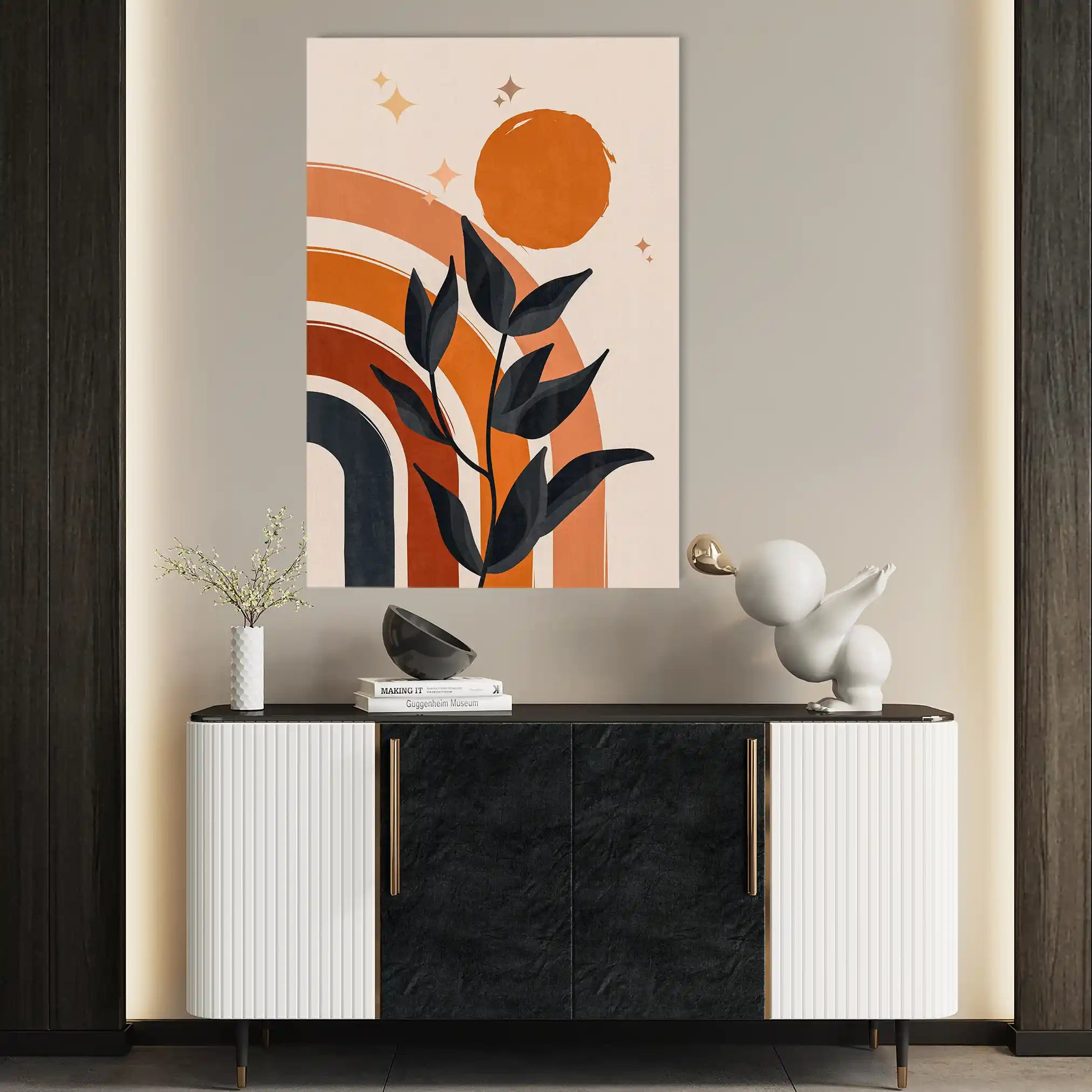 Boho 057 Canvas Art 60 x 40 cm / Black