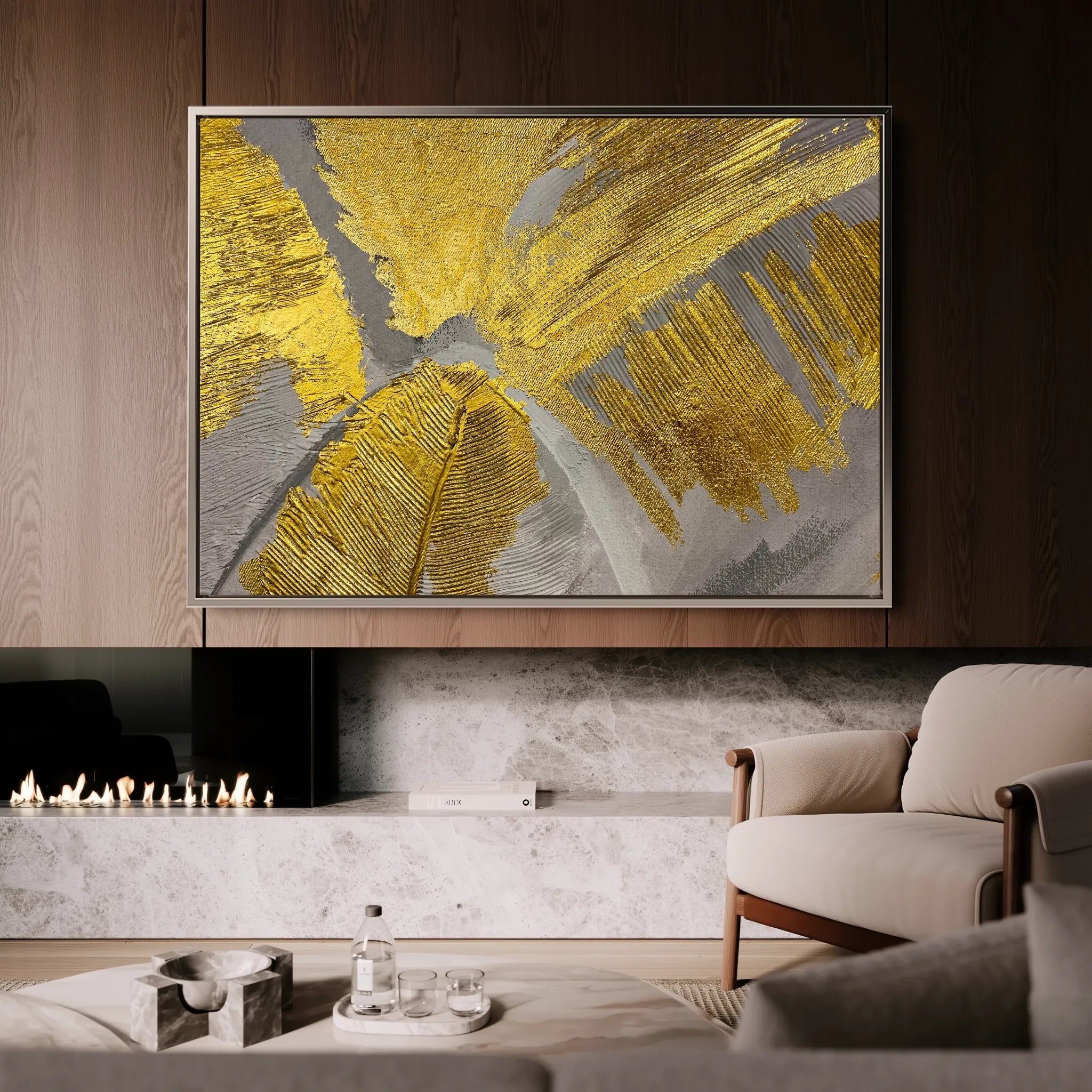 Floral 057 Canvas Art 18" x 24" / 45 x 60 cm / Black