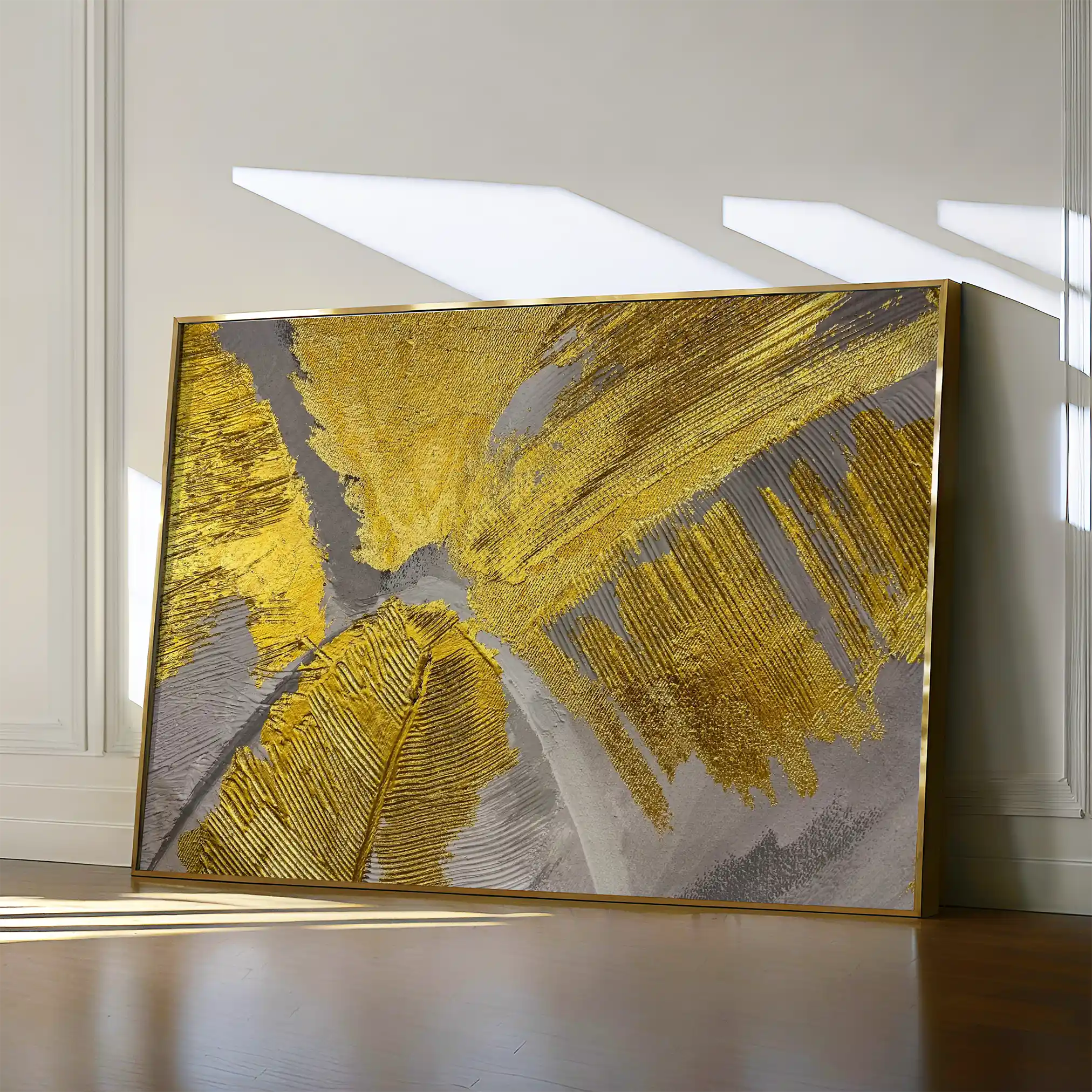 Floral 057 Canvas Art 60 x 40 cm / Black