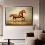 Horses 057 Canvas Art 18" x 24" / 45 x 60 cm / Black