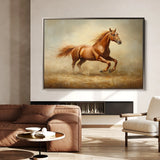 Horses 057 Canvas Art 18" x 24" / 45 x 60 cm / Black