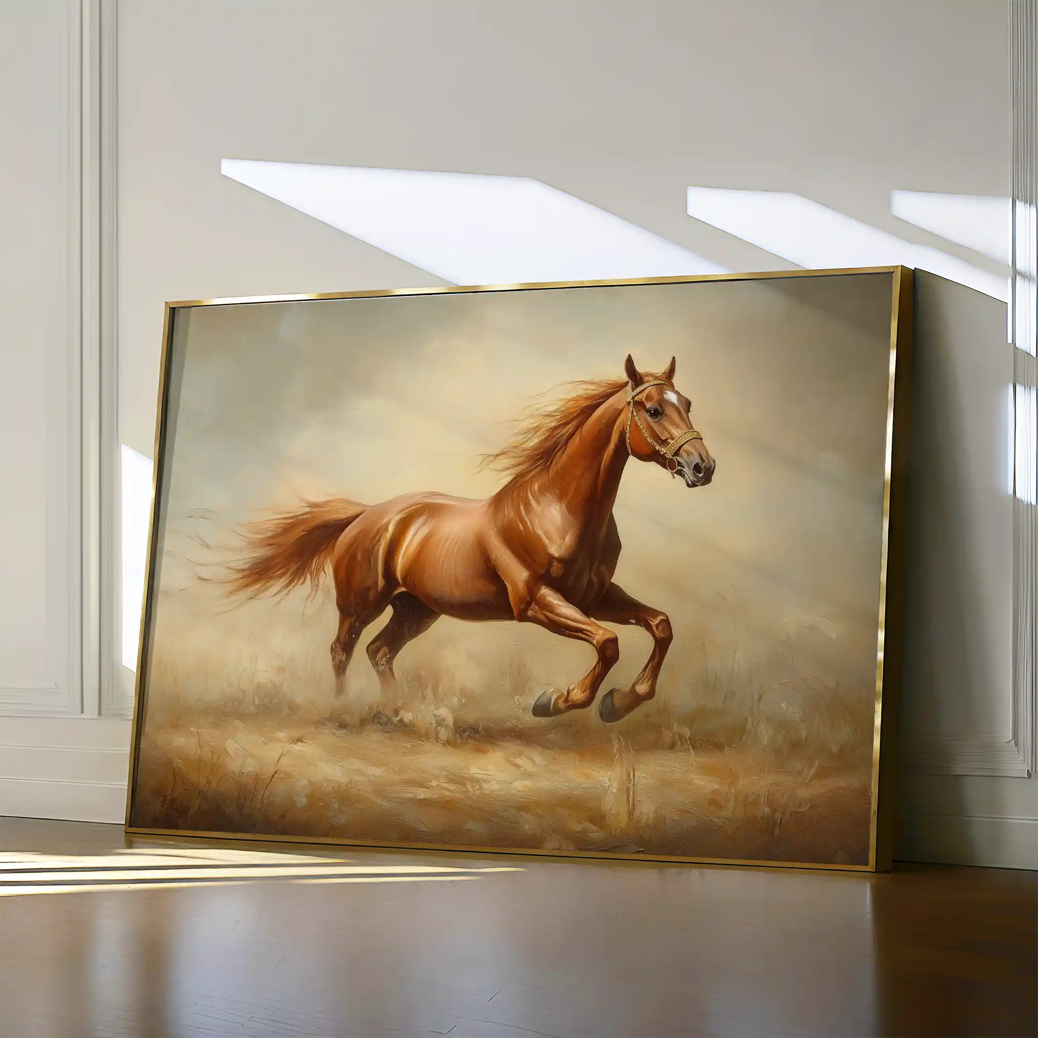 Horses 057 Canvas Art 60 x 40 cm / Black
