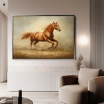 Horses 057 Canvas Art 60 x 40 cm / Black