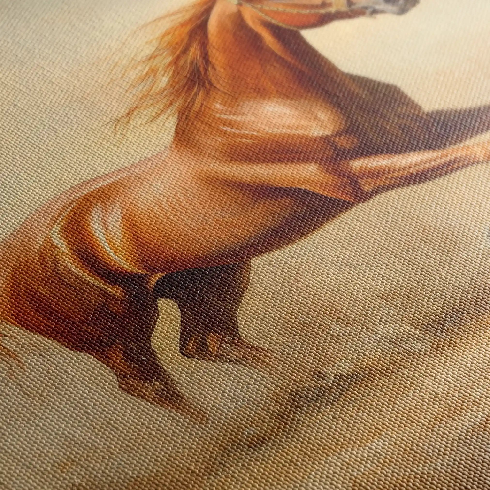 Horses 057 Canvas Art 60 x 40 cm / Black