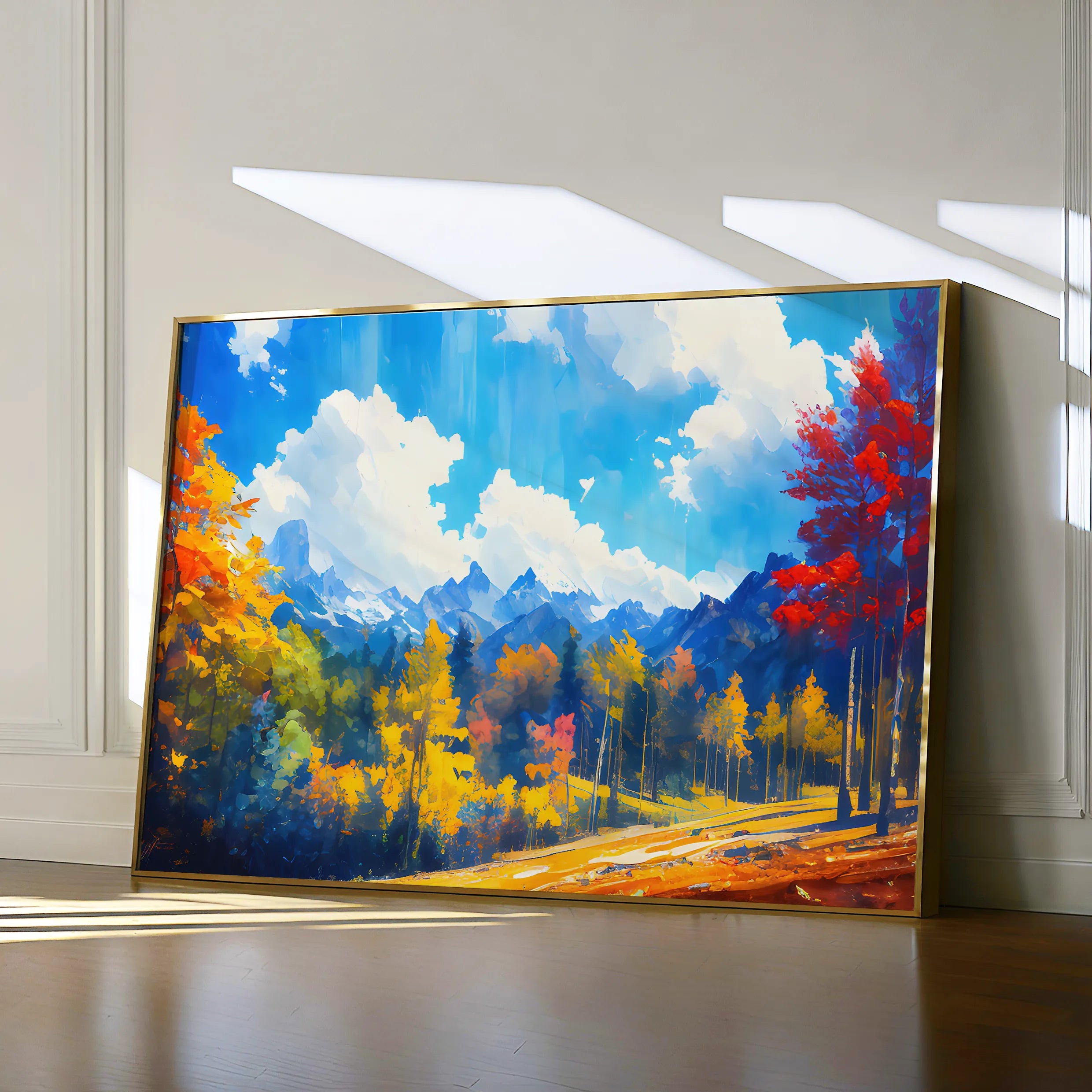 Landscape 057 Canvas Art 18" x 24" / 45 x 60 cm / Black