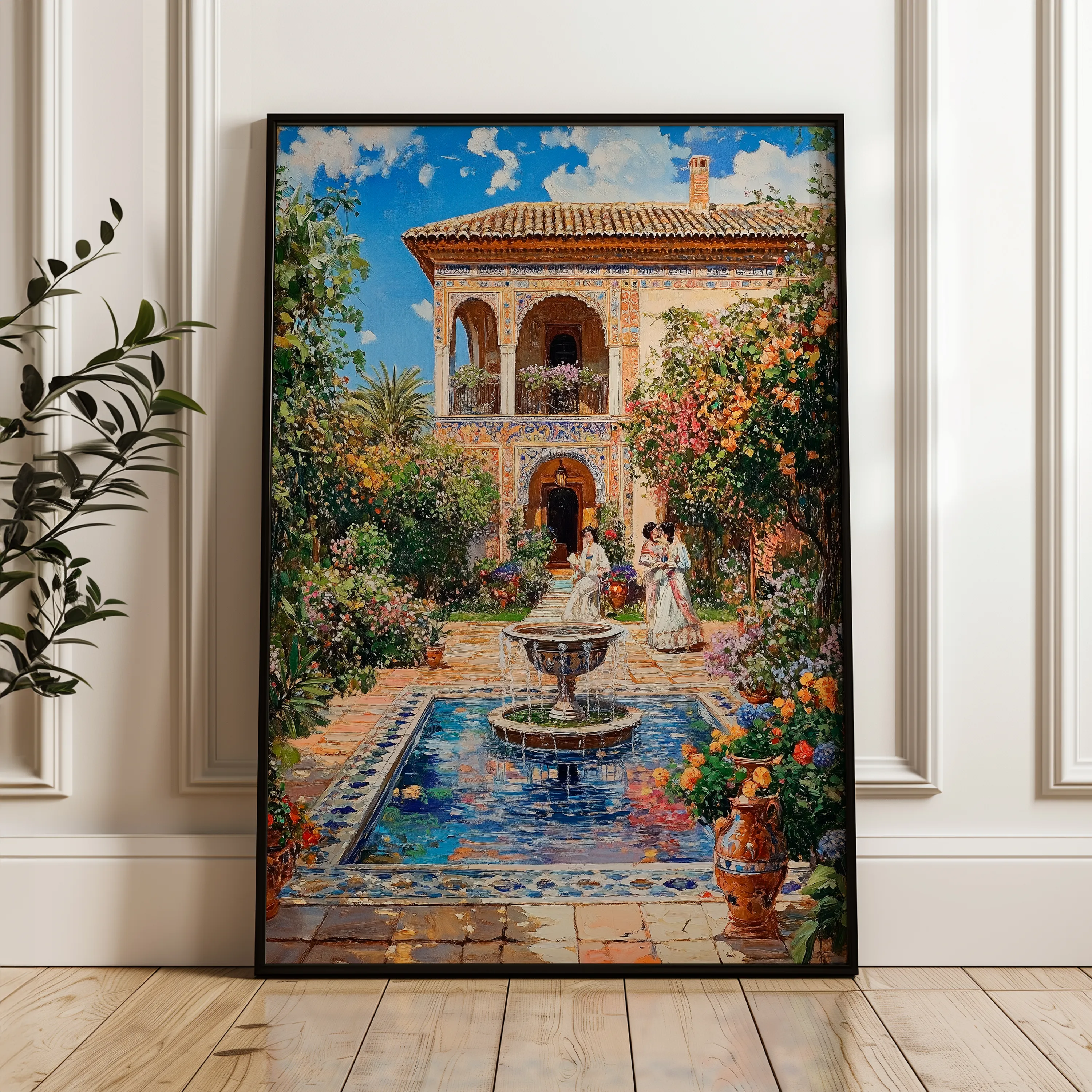 Orientalist 057 Canvas Art 18" x 24" / 45 x 60 cm / Black