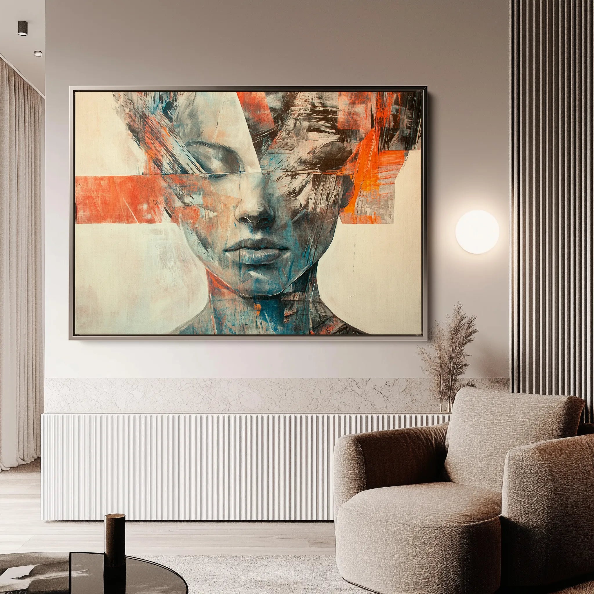 Portrait 057 Canvas Art 18" x 24" / 45 x 60 cm / Black