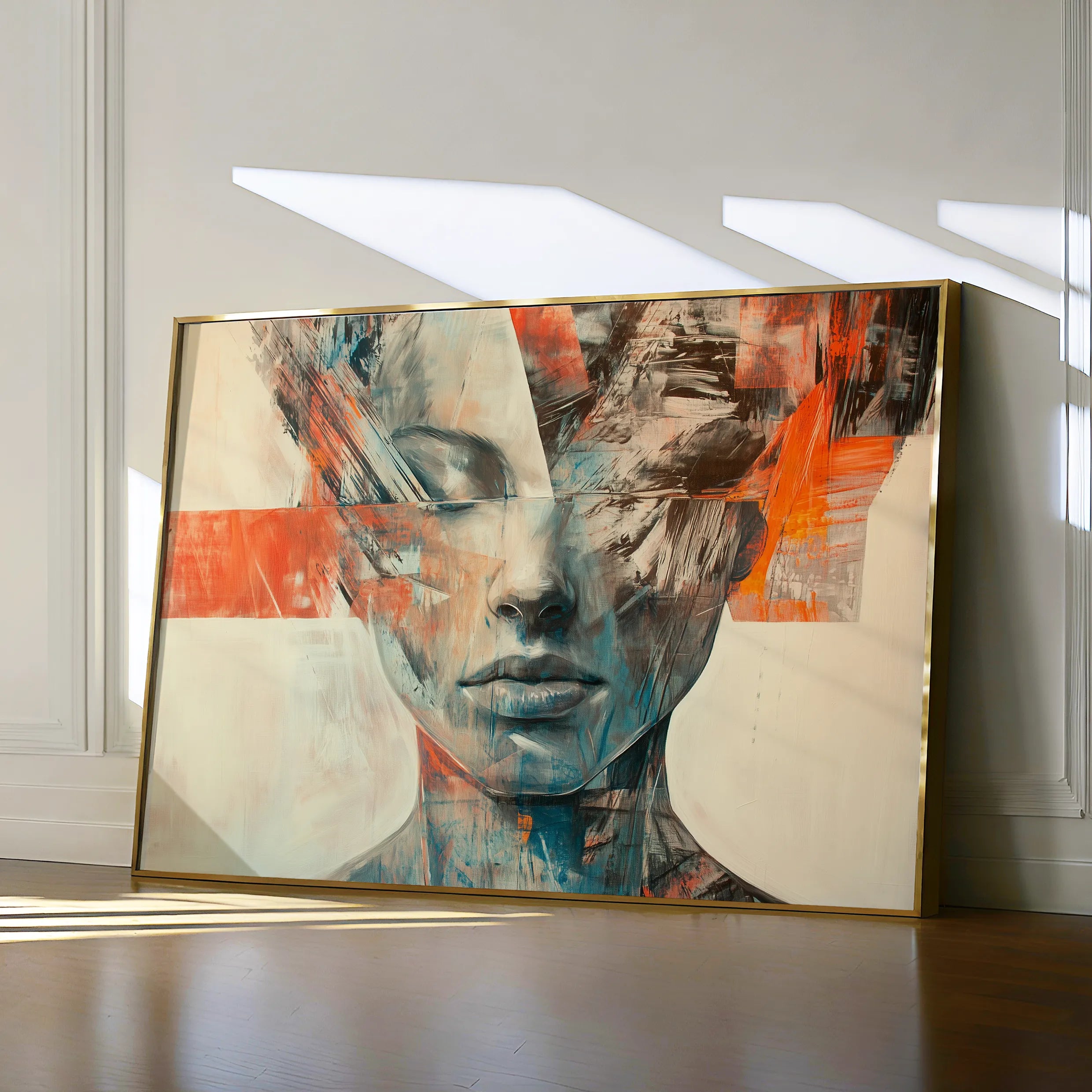 Portrait 057 Canvas Art 18" x 24" / 45 x 60 cm / Black