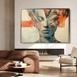 Portrait 057 Canvas Art 18" x 24" / 45 x 60 cm / Black
