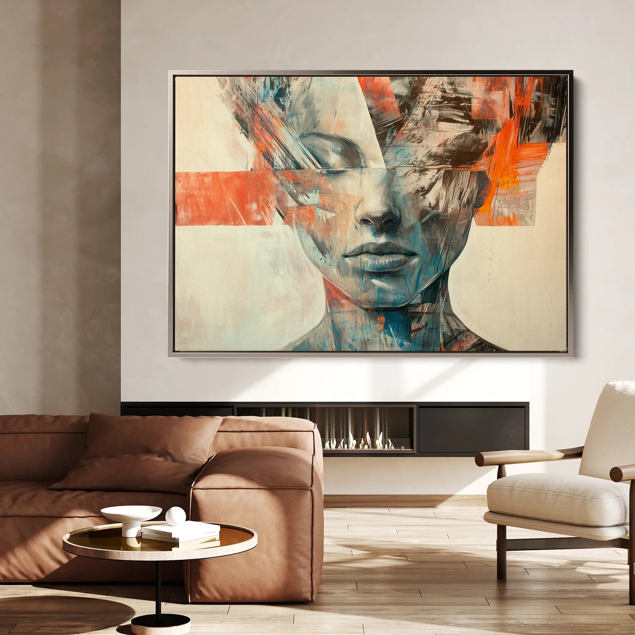 Portrait 057 Canvas Art 18" x 24" / 45 x 60 cm / Black