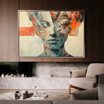 Portrait 057 Canvas Art 18" x 24" / 45 x 60 cm / Black