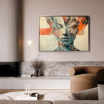 Portrait 057 Canvas Art 18" x 24" / 45 x 60 cm / Black