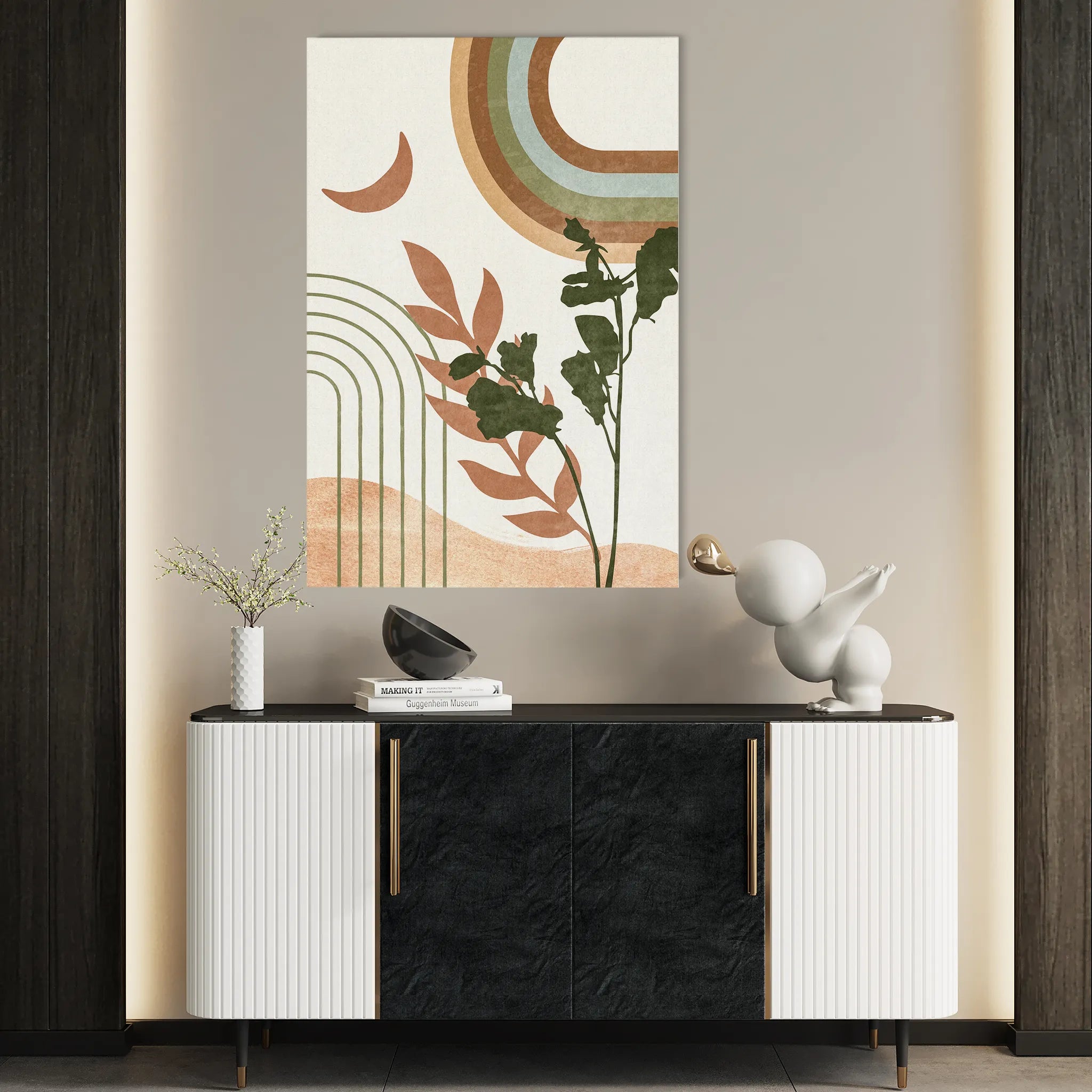 Boho 058 Canvas Art 18" x 24" / 45 x 60 cm / Black