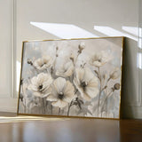 Floral 058 Canvas Art 18" x 24" / 45 x 60 cm / Black