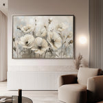 Floral 058 Canvas Art 18" x 24" / 45 x 60 cm / Black