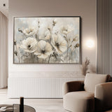 Floral 058 Canvas Art 18" x 24" / 45 x 60 cm / Black