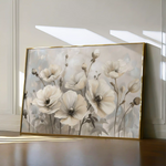 Floral 058 Canvas Art 60 x 40 cm / Black