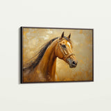 Horses 058 Canvas Art 18" x 24" / 45 x 60 cm / Black