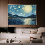 Landscape 058 Canvas Art 18" x 24" / 45 x 60 cm / Black