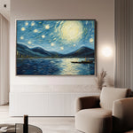 Landscape 058 Canvas Art 18" x 24" / 45 x 60 cm / Black