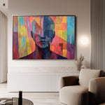 Portrait 058 Canvas Art 18" x 24" / 45 x 60 cm / Black
