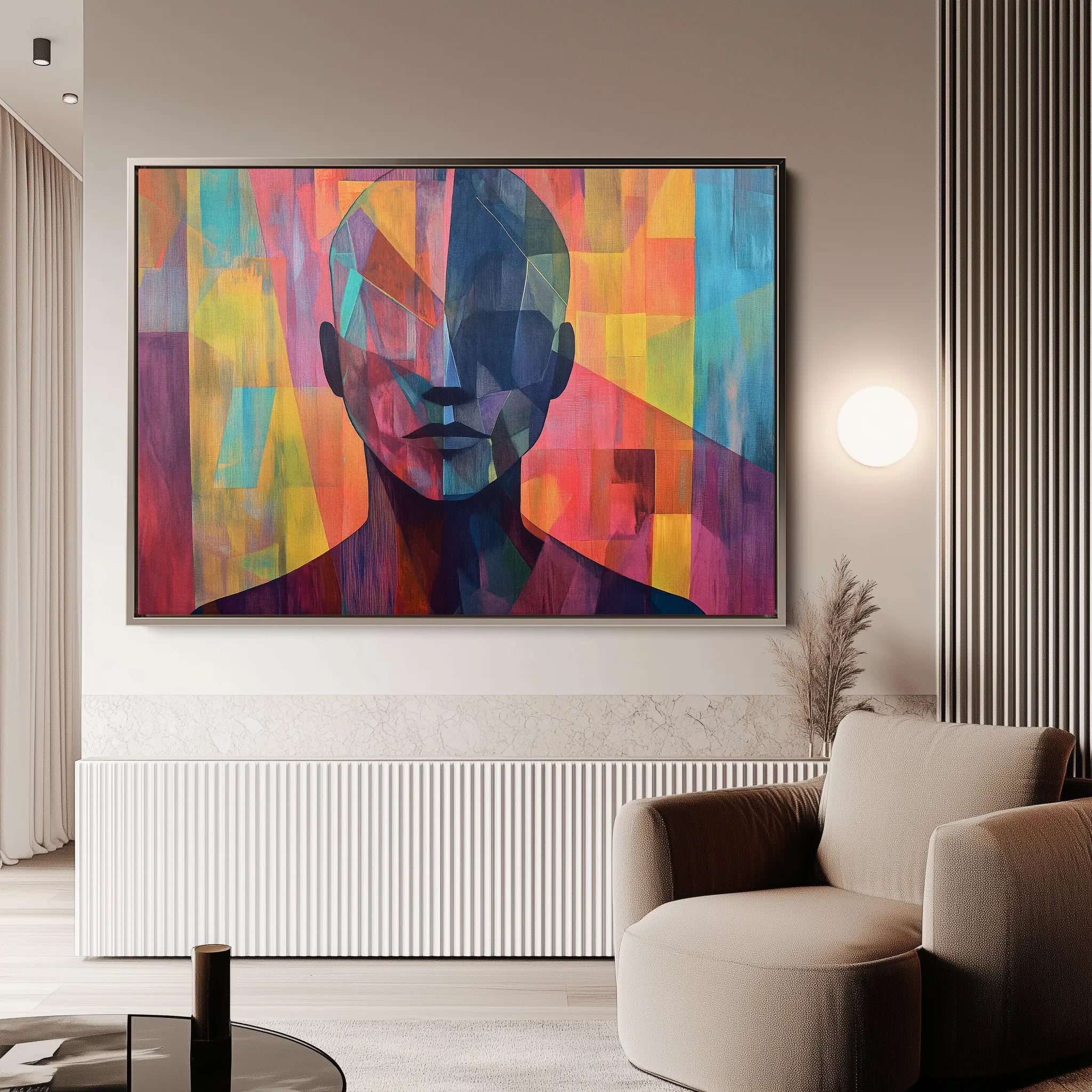 Portrait 058 Canvas Art 18" x 24" / 45 x 60 cm / Black