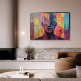 Portrait 058 Canvas Art 18" x 24" / 45 x 60 cm / Black