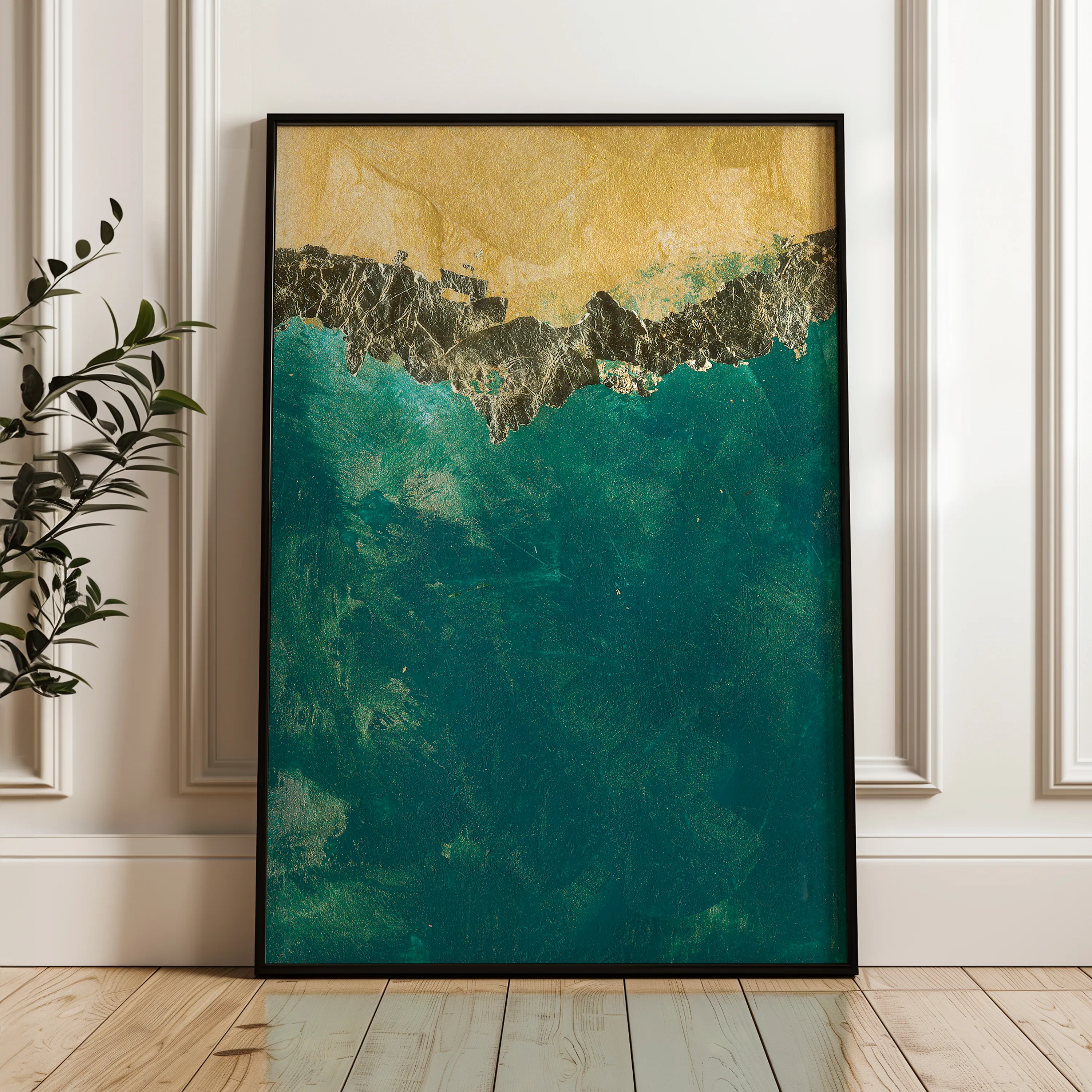 Abstract 059 Canvas Art 18" x 24" / 45 x 60 cm / Black