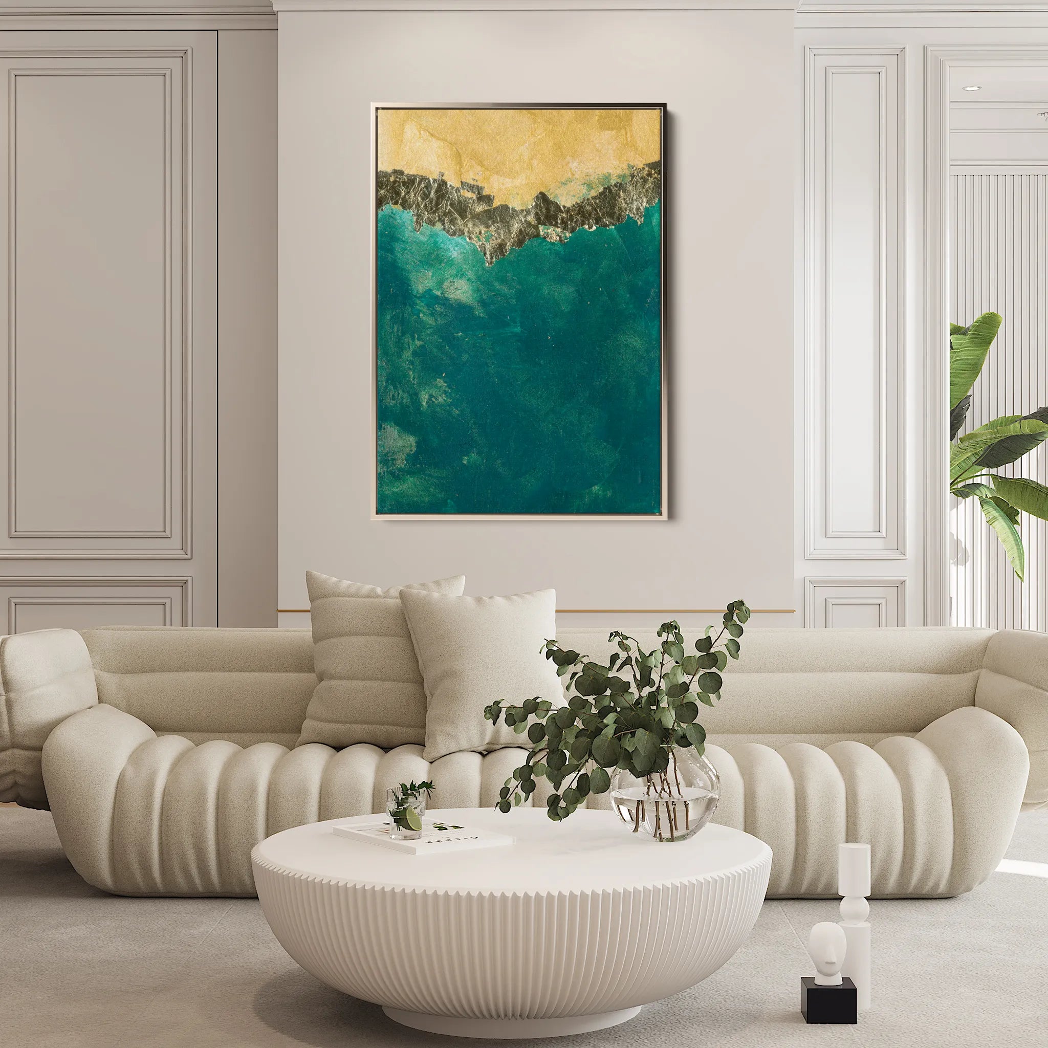 Abstract 059 Canvas Art 18" x 24" / 45 x 60 cm / Black