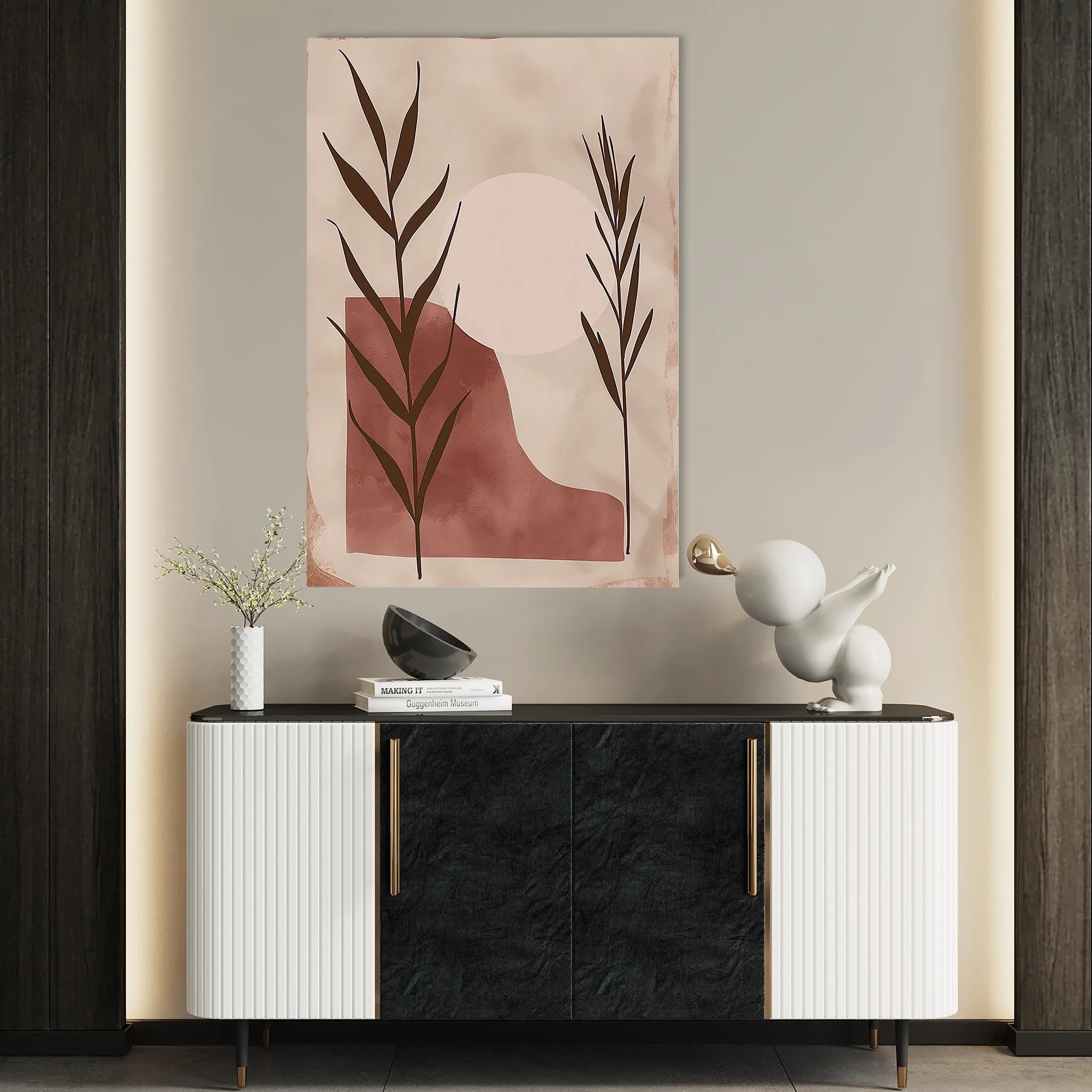Boho 059 Canvas Art 18" x 24" / 45 x 60 cm / Black