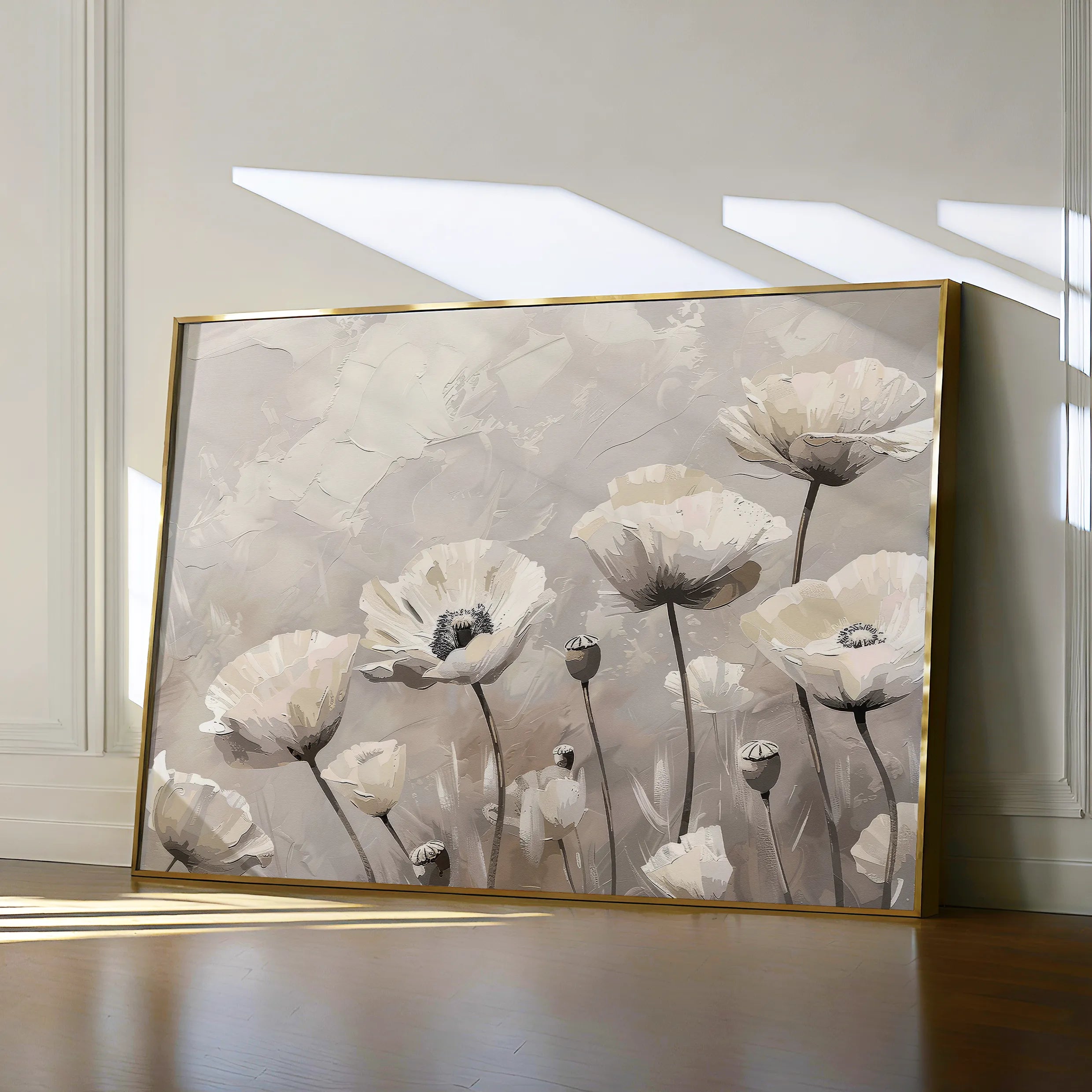 Floral 059 Canvas Art 18" x 24" / 45 x 60 cm / Black