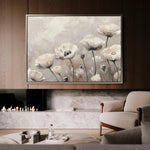 Floral 059 Canvas Art 18" x 24" / 45 x 60 cm / Black