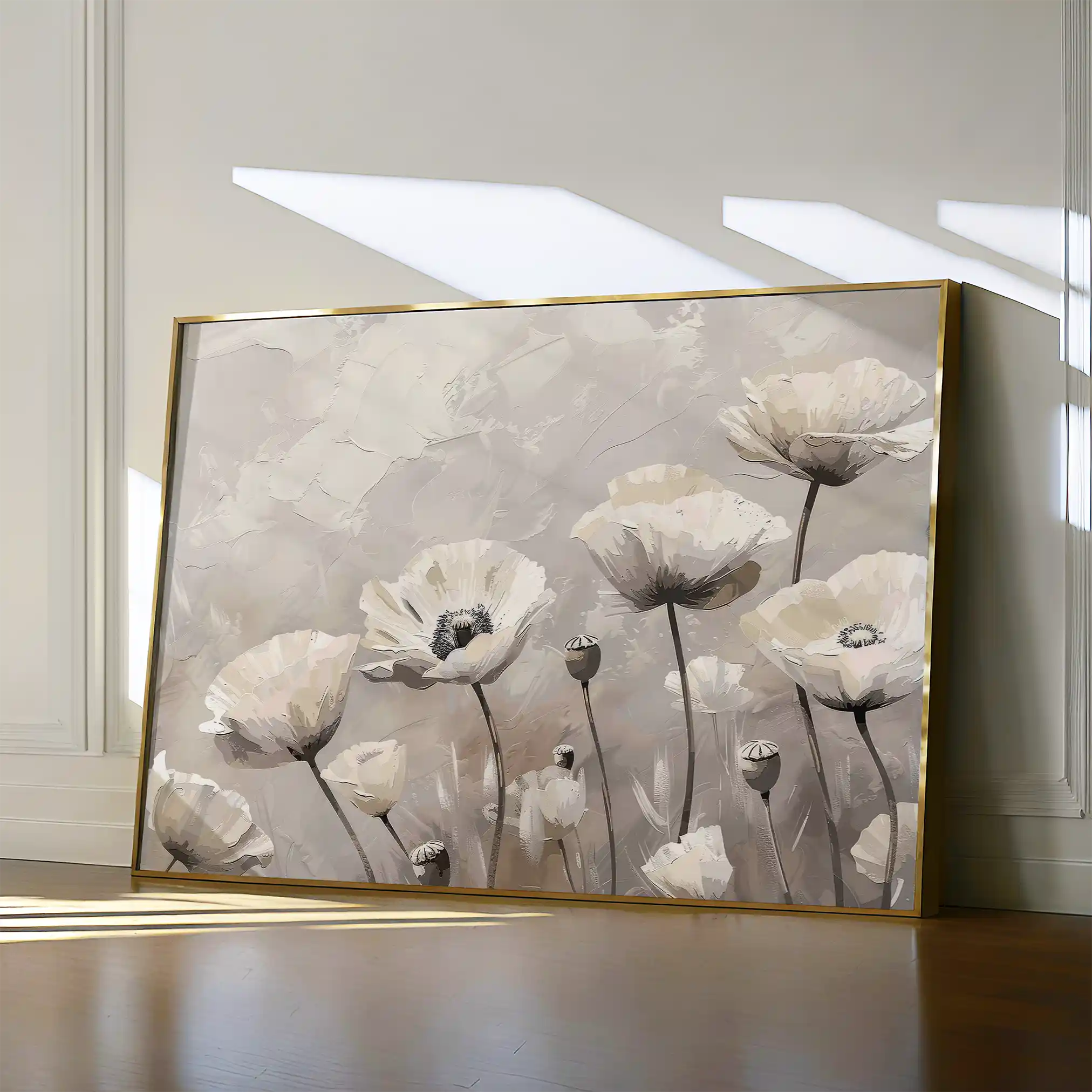 Floral 059 Canvas Art 60 x 40 cm / Black