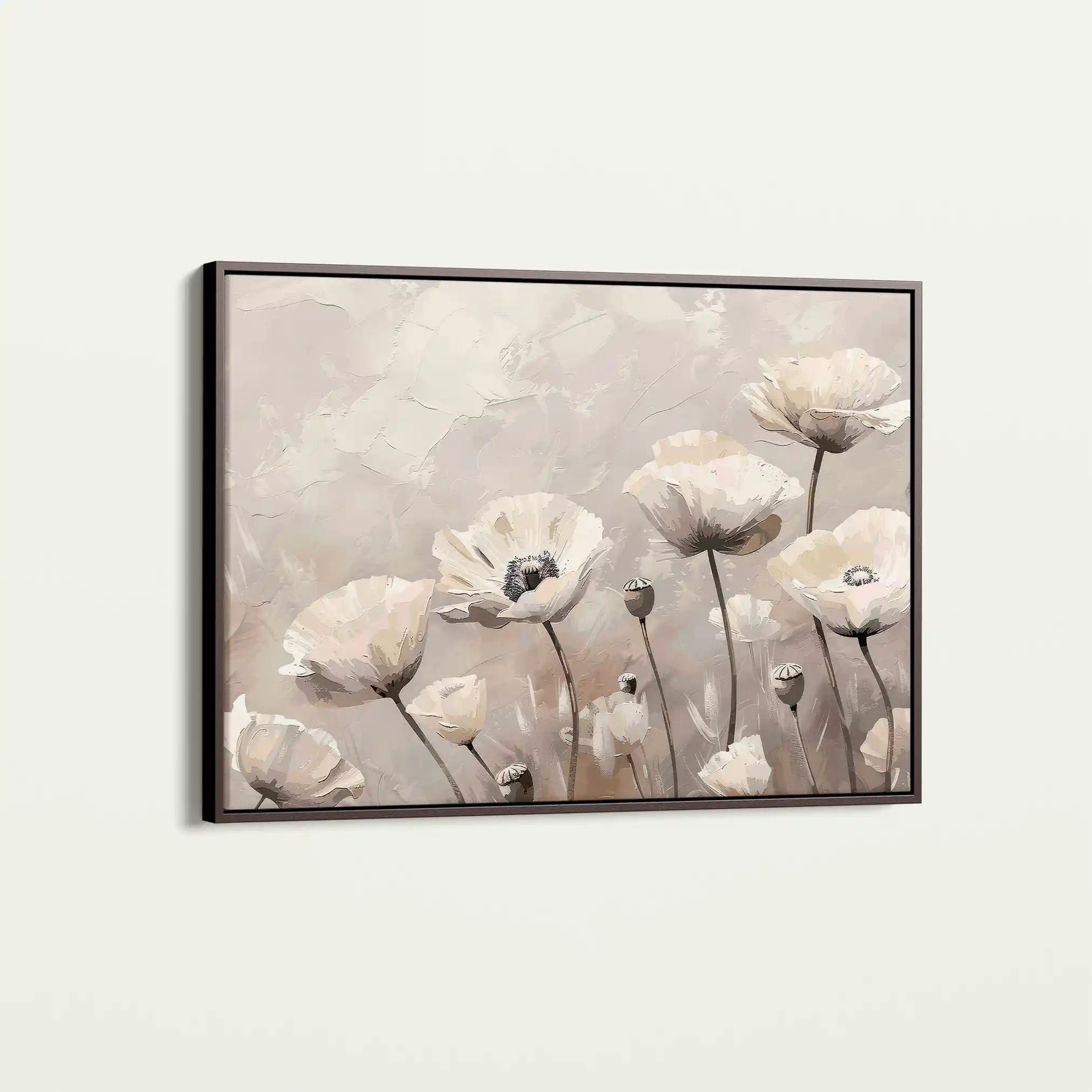 Floral 059 Canvas Art 60 x 40 cm / Black