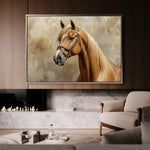 Horses 059 Canvas Art 18" x 24" / 45 x 60 cm / Black
