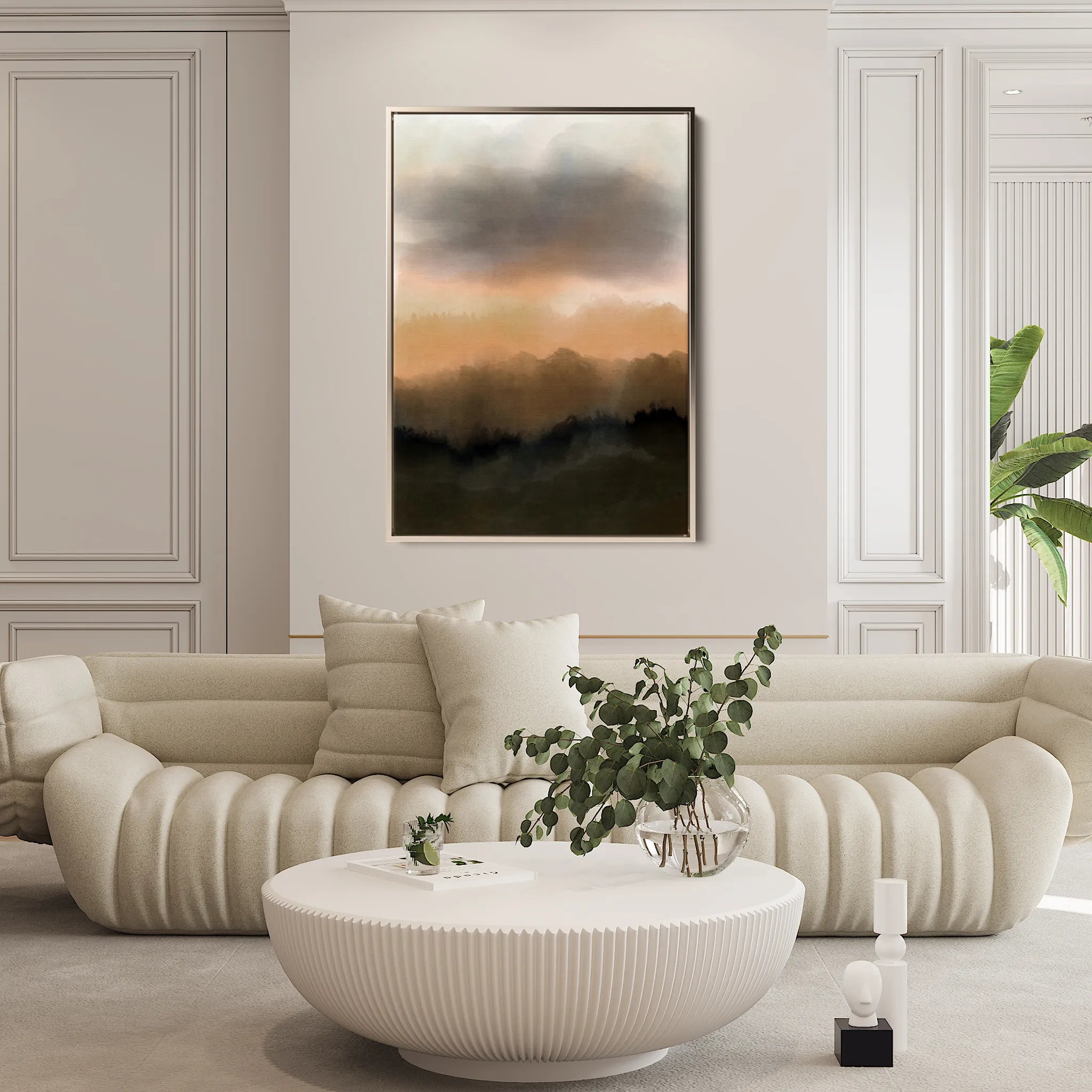 Landscape 059 Canvas Art 18" x 24" / 45 x 60 cm / Black