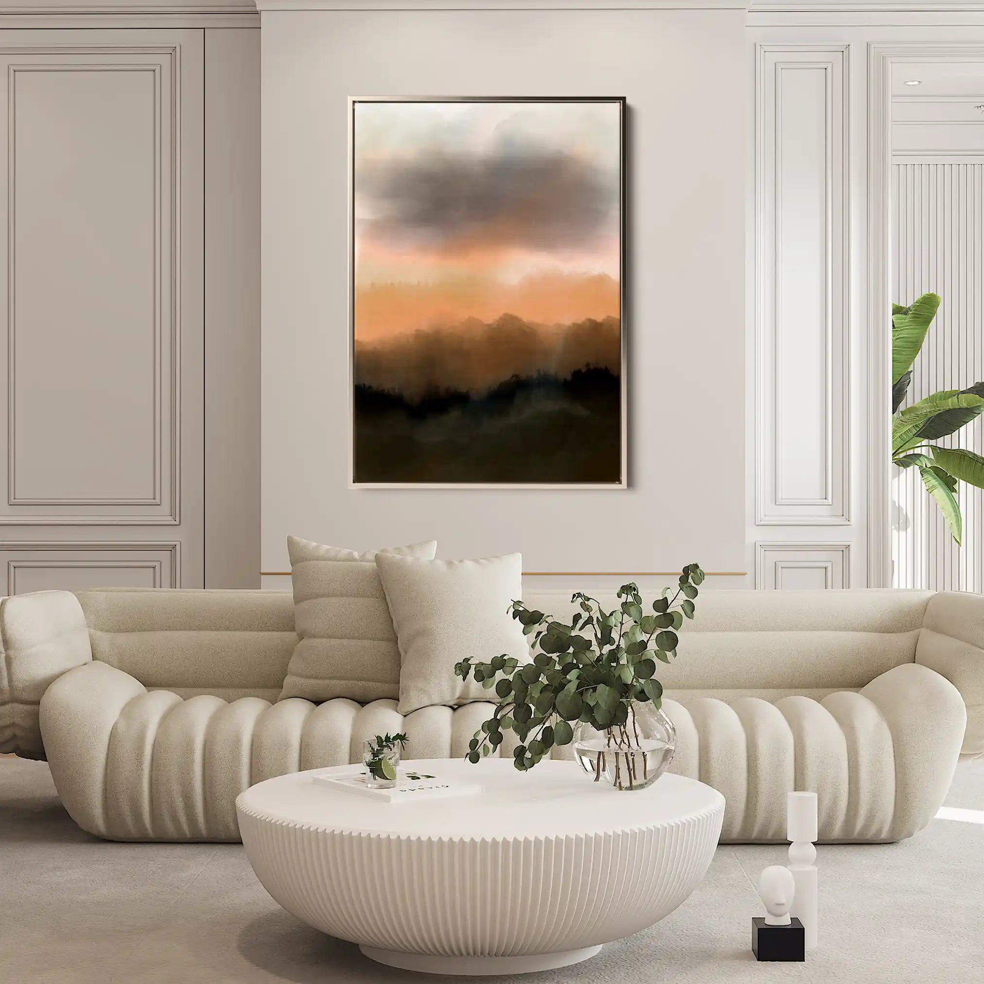 Landscape 059 Canvas Art 60 x 40 cm / Black