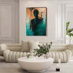 Portrait 059 Canvas Art 18" x 24" / 45 x 60 cm / Black