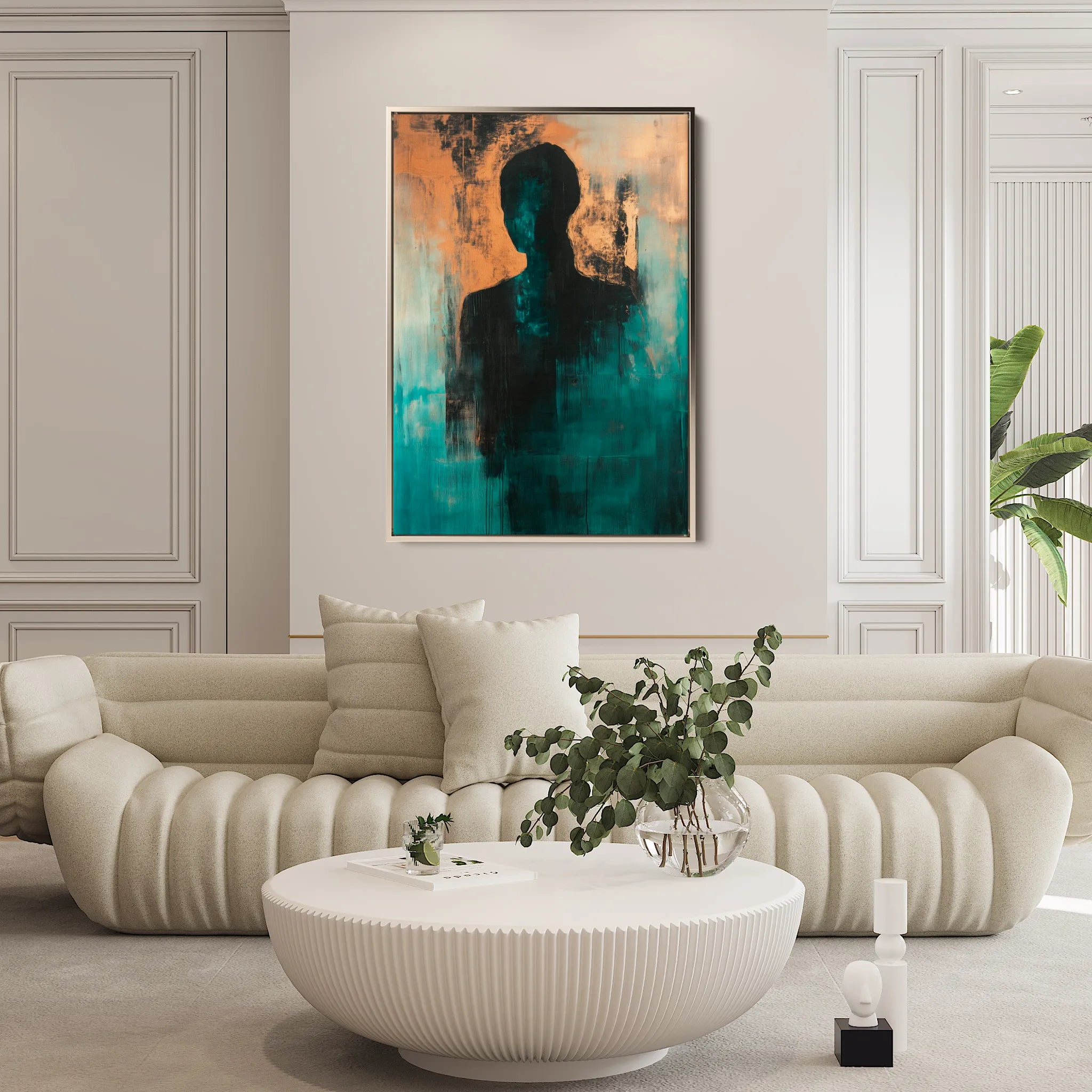 Portrait 059 Canvas Art 18" x 24" / 45 x 60 cm / Black