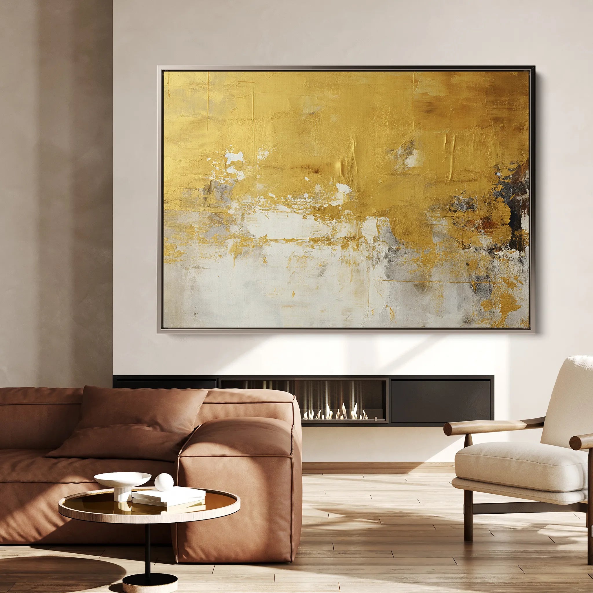 Abstract 060 Canvas Art 18" x 24" / 45 x 60 cm / Black