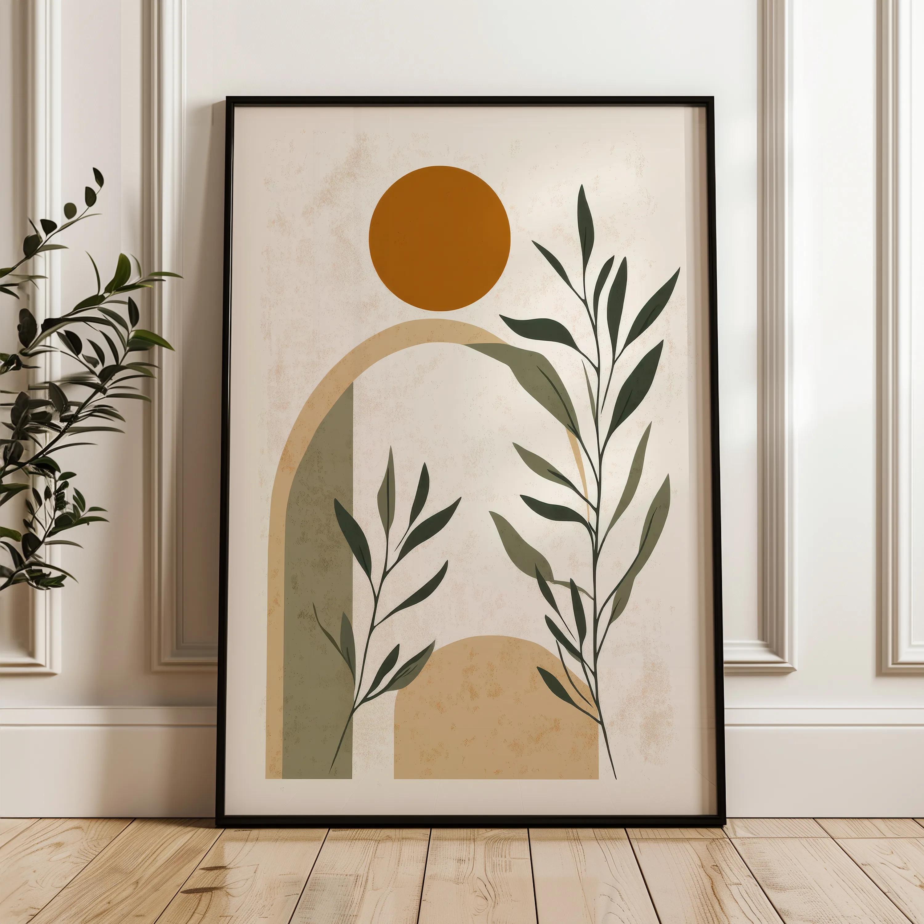 Boho 060 Canvas Art 18" x 24" / 45 x 60 cm / Black