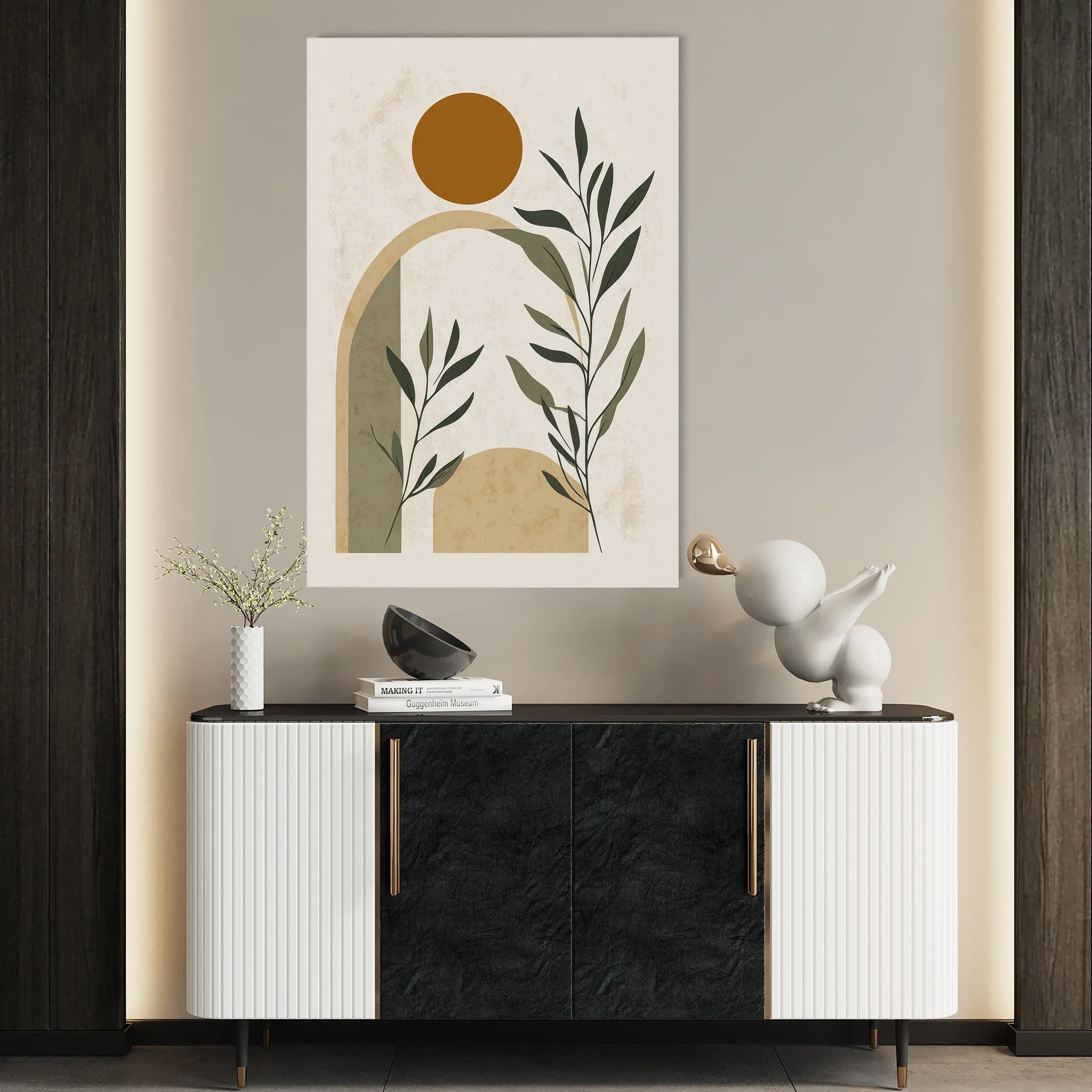 Boho 060 Canvas Art 18" x 24" / 45 x 60 cm / Black