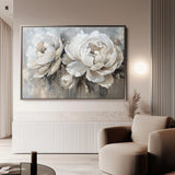 Floral 060 Canvas Art 18" x 24" / 45 x 60 cm / Black