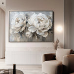 Floral 060 Canvas Art 60 x 40 cm / Black